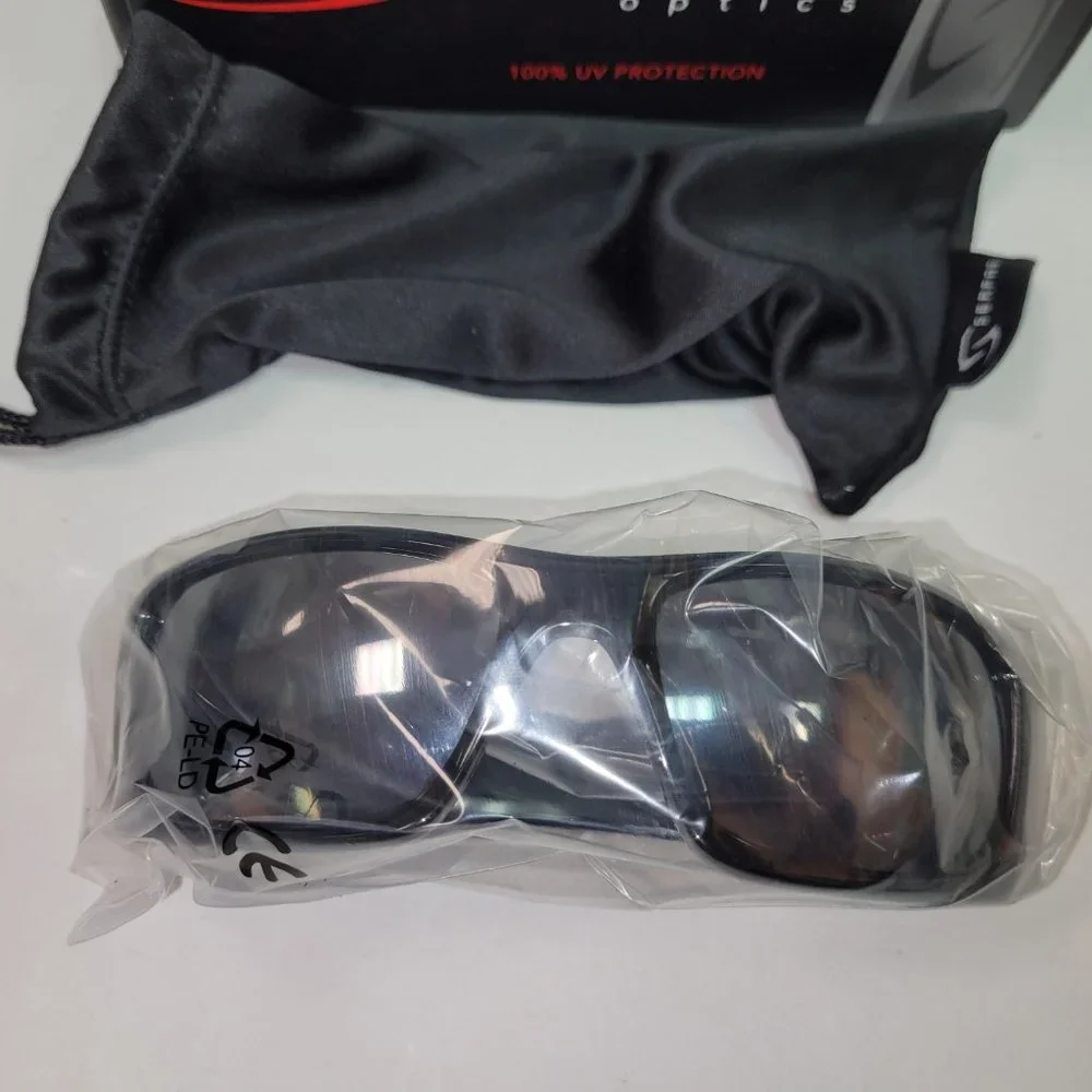 Serfas Mash Sunglasses Gloss Black With Silver Lenses #5011 Retail $50 - Picture 7 of 13